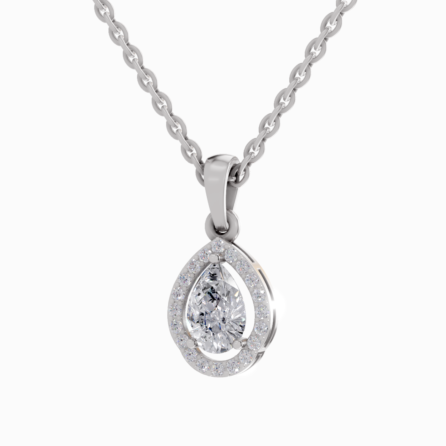 1.2 Carat Pear Shaped 14K - White Gold