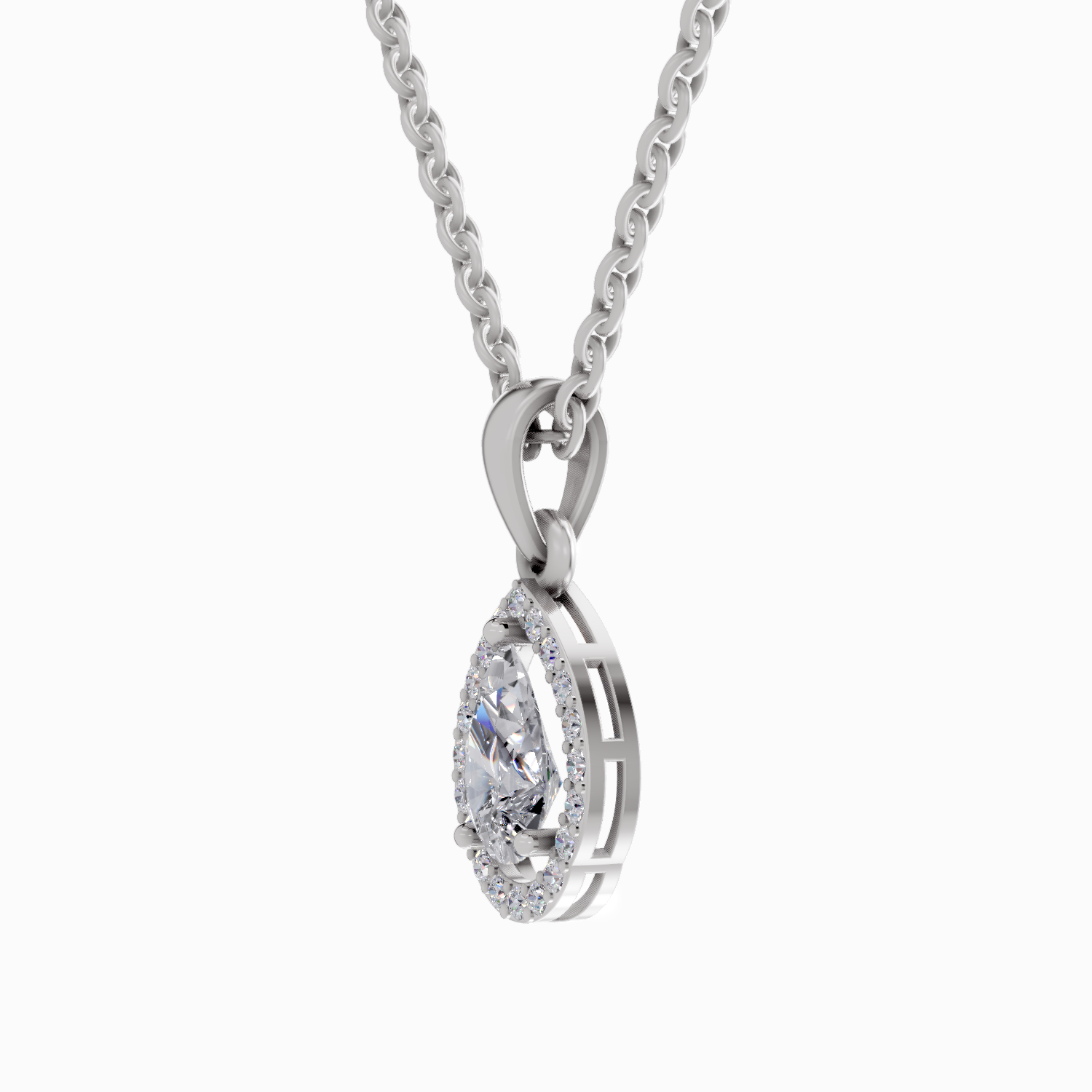 1.2 Carat Pear Shaped 14K - White Gold