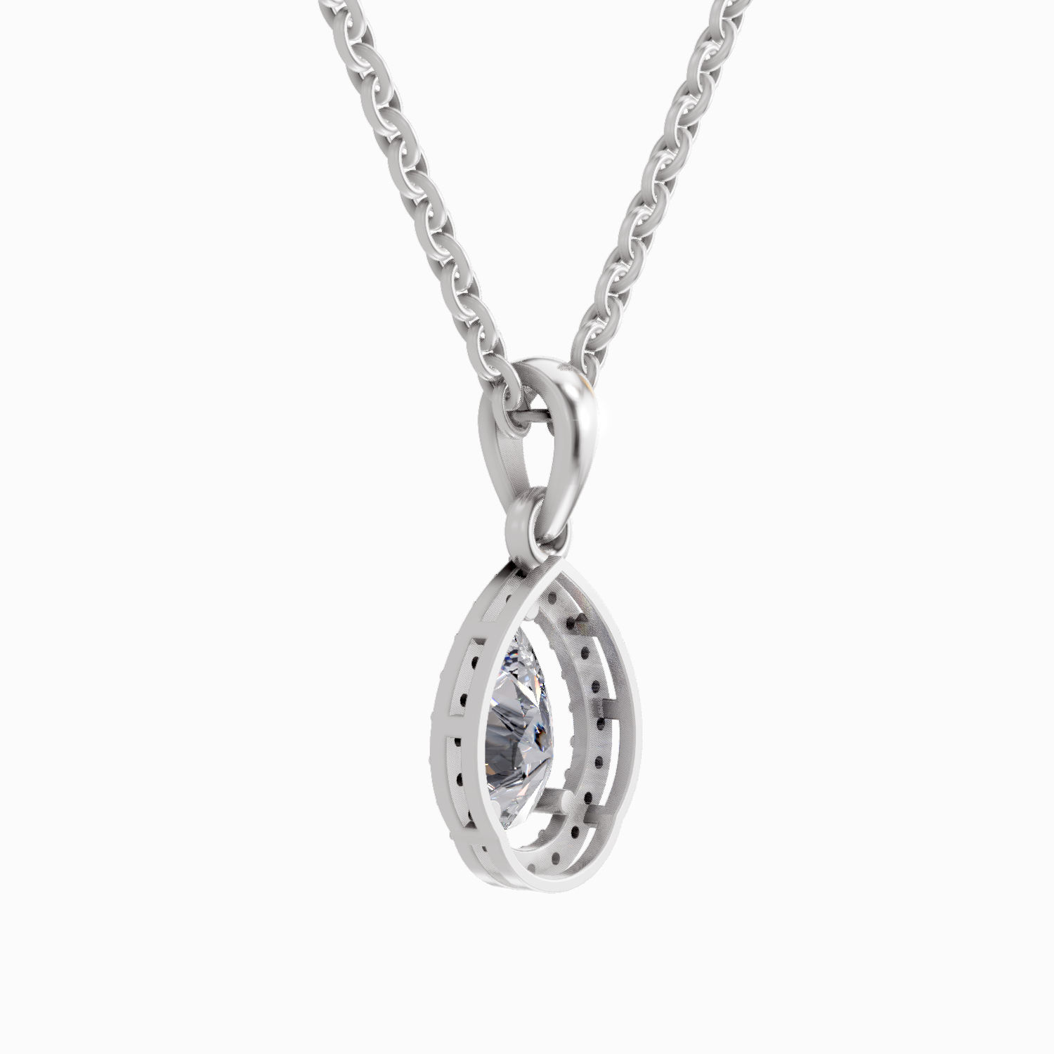 1.2 Carat Pear Shaped 14K - White Gold