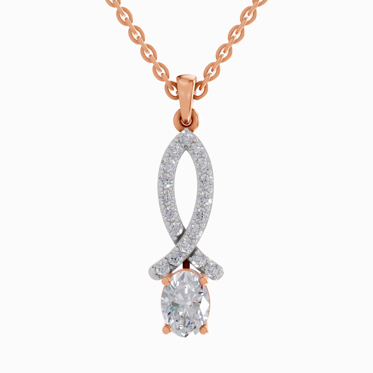 1.45 Carat Oval Shaped 14K - Rose Gold