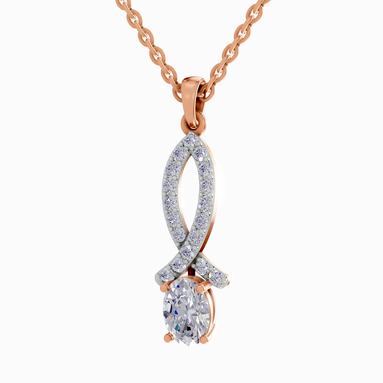 1.45 Carat Oval Shaped 14K - Rose Gold