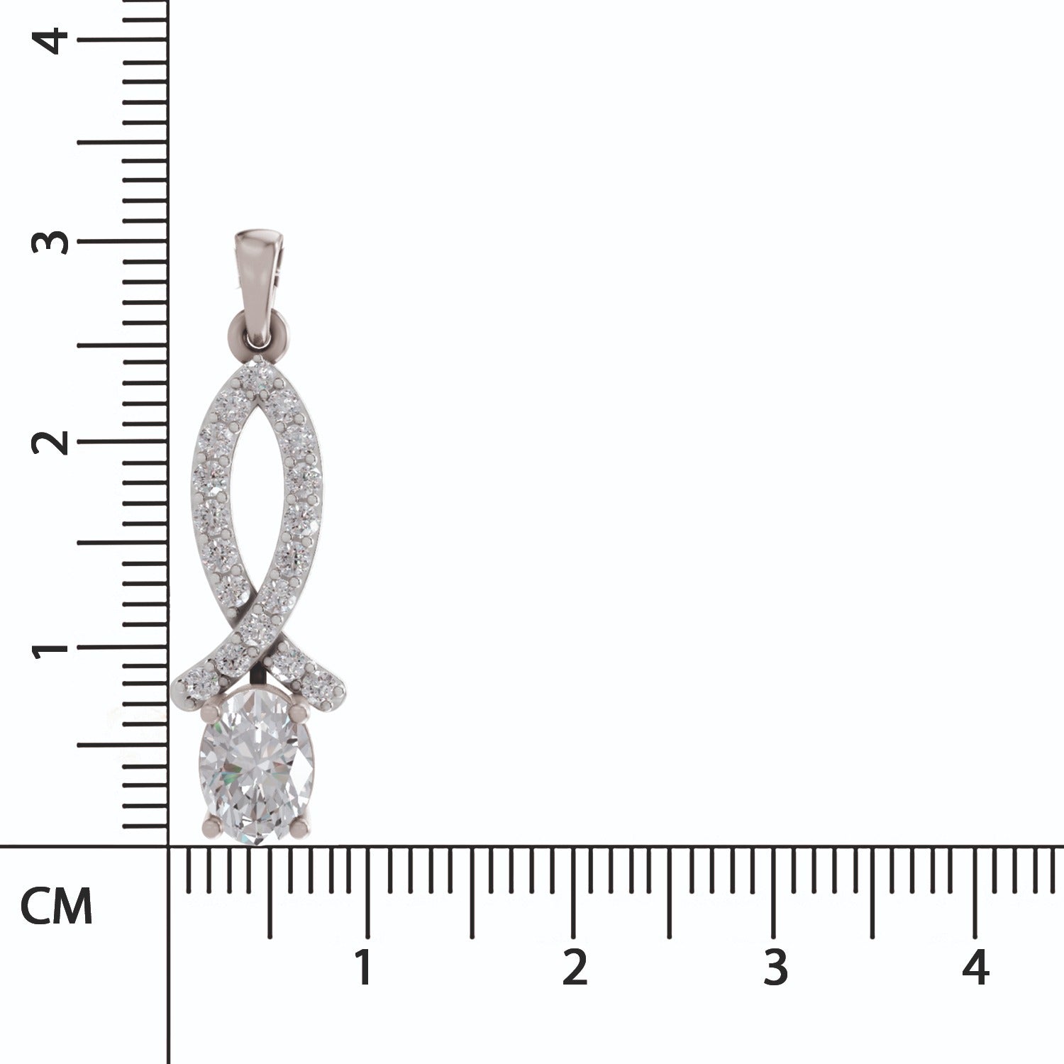Pristine Oval Diamond Pendant