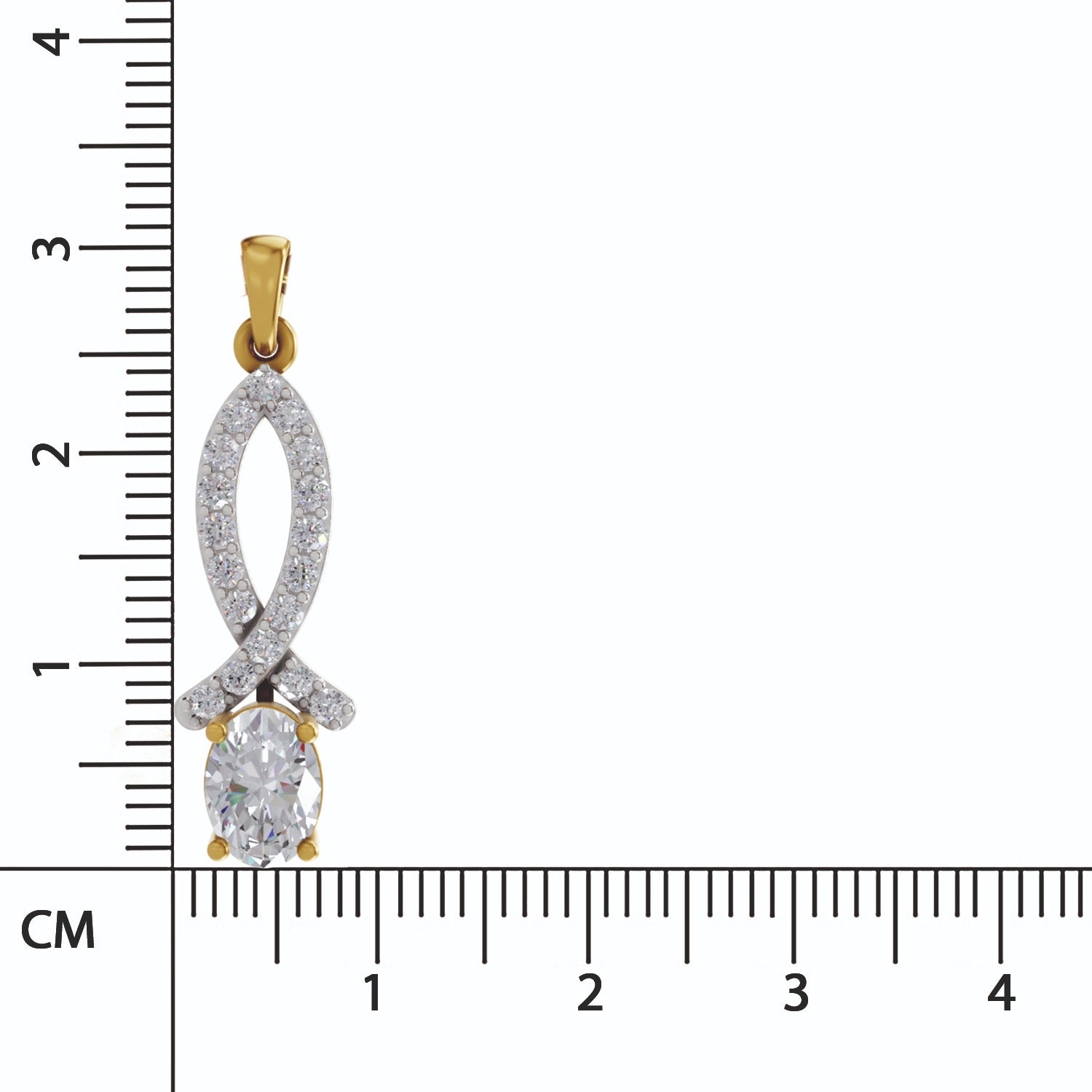Pristine Oval Diamond Pendant