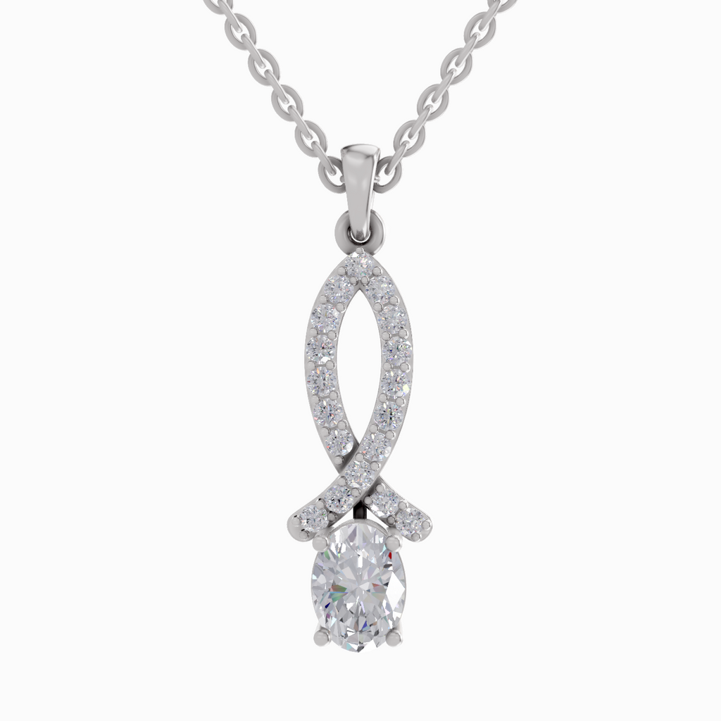 1.45 Carat Oval Shaped 14K - White Gold