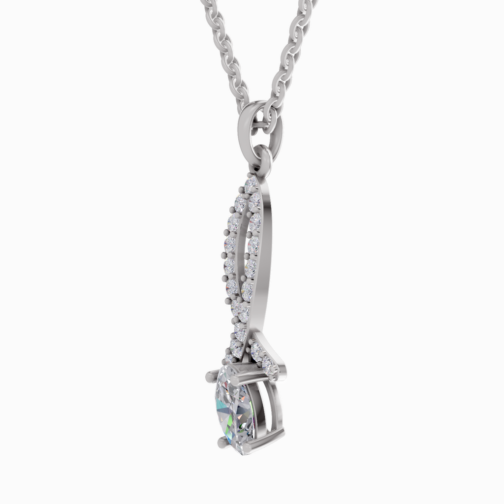 1.45 Carat Oval Shaped 14K - White Gold