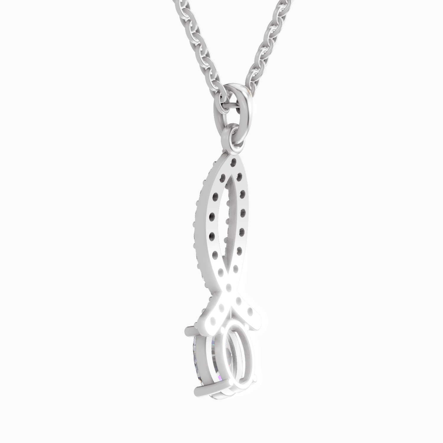 1.45 Carat Oval Shaped 14K - White Gold