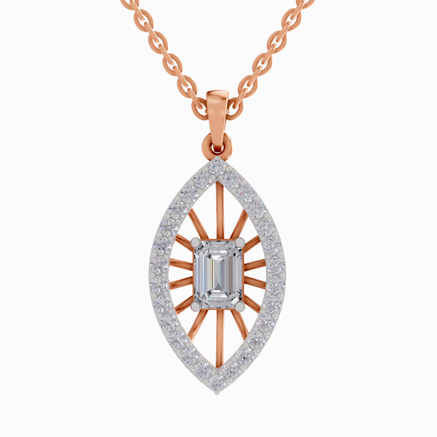 1.64 Carat Emerald Shaped 14K - Rose Gold