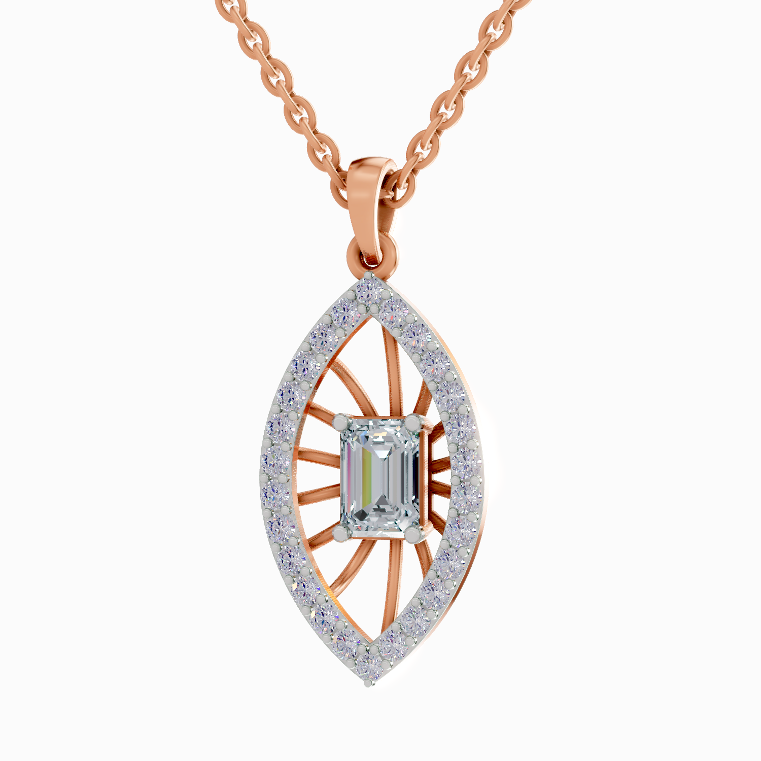 1.64 Carat Emerald Shaped 14K - Rose Gold