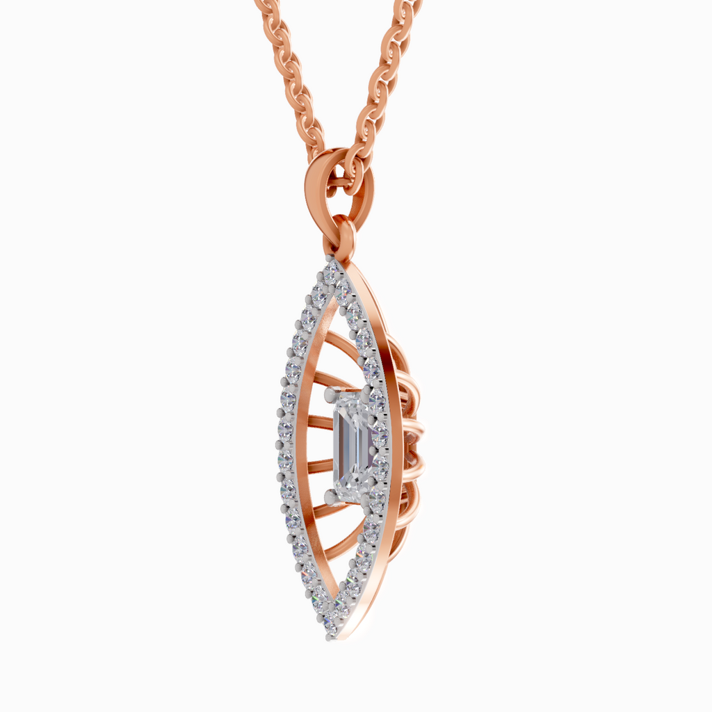 1.64 Carat Emerald Shaped 14K - Rose Gold