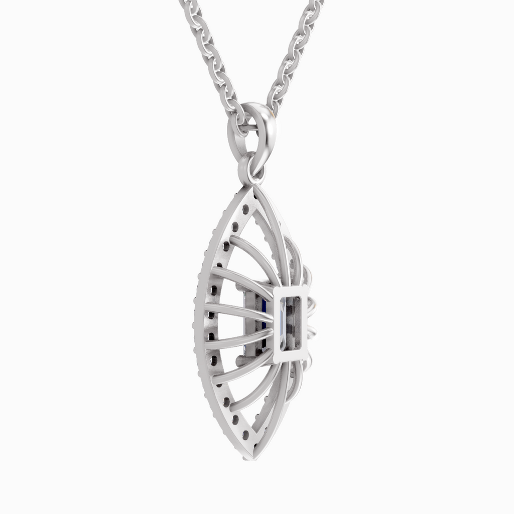 1.64 Carat Emerald Shaped 14K - White Gold