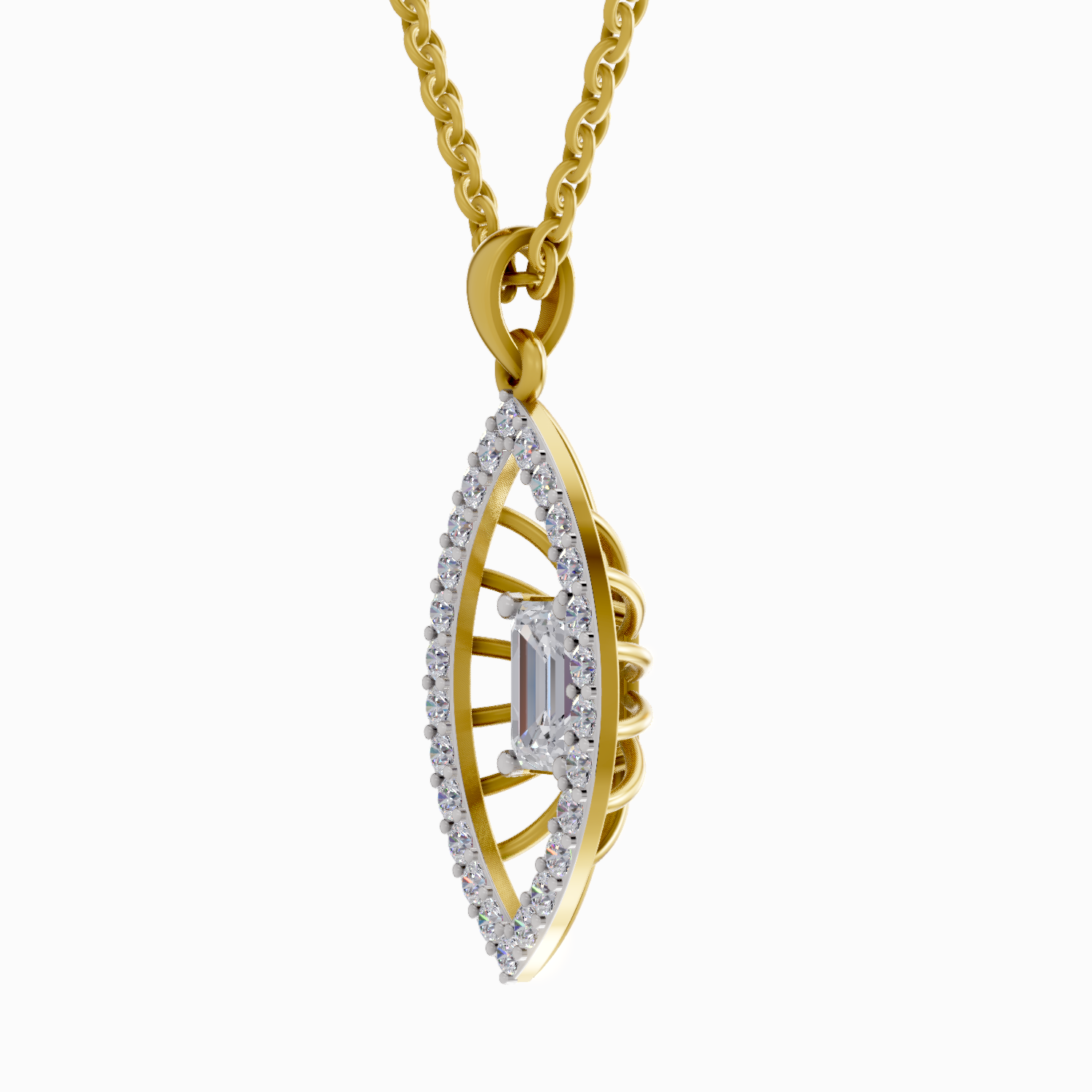 1.64 Carat Emerald Shaped 14K