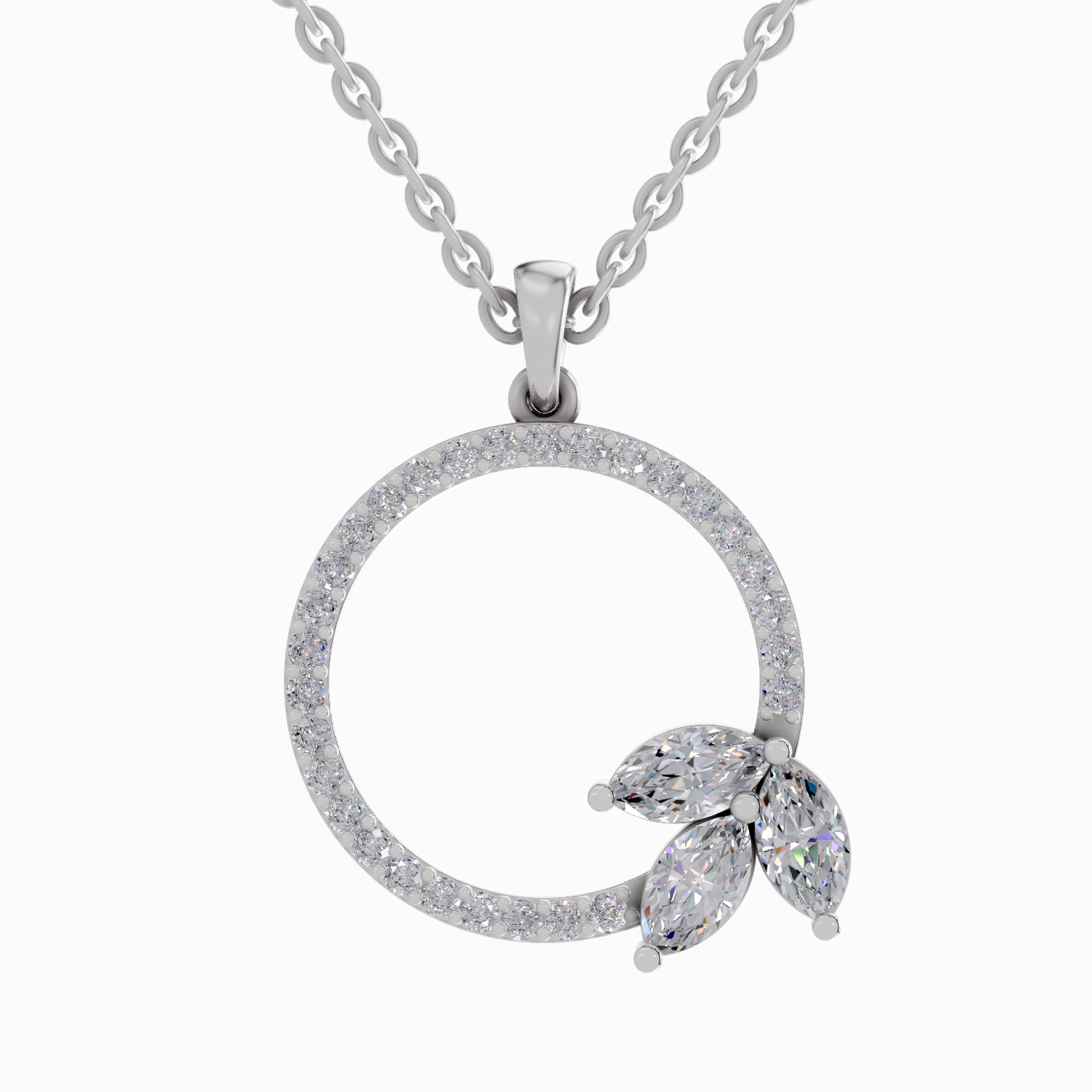 1.16 Carat Marquise Shaped 14K - White Gold