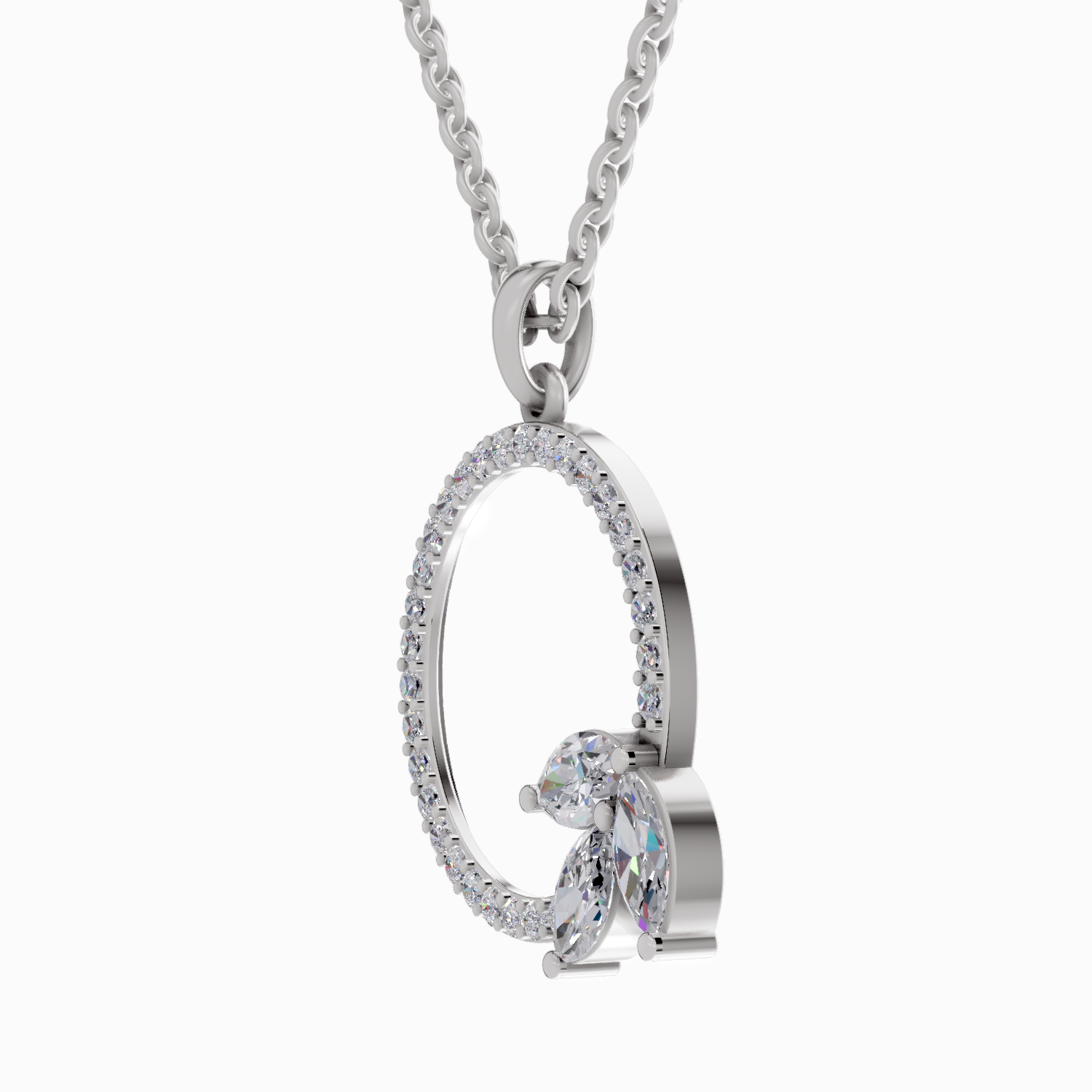 1.16 Carat Marquise Shaped 14K - White Gold
