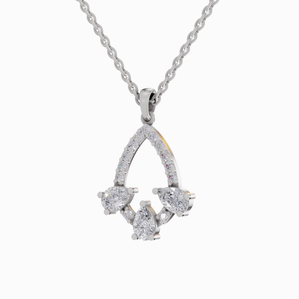 1.47 Carat Pear Shaped 14K - White Gold