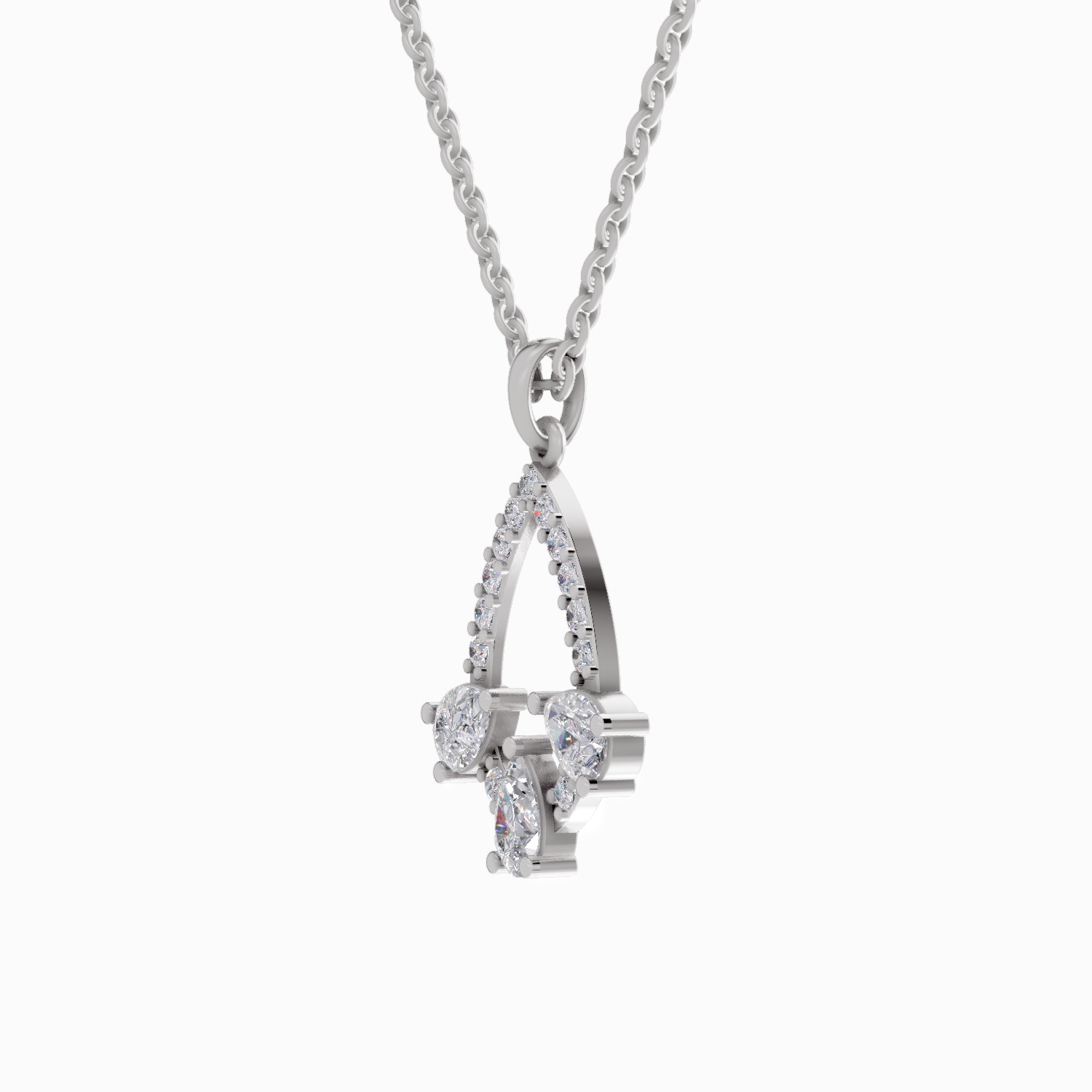 1.47 Carat Pear Shaped 14K - White Gold