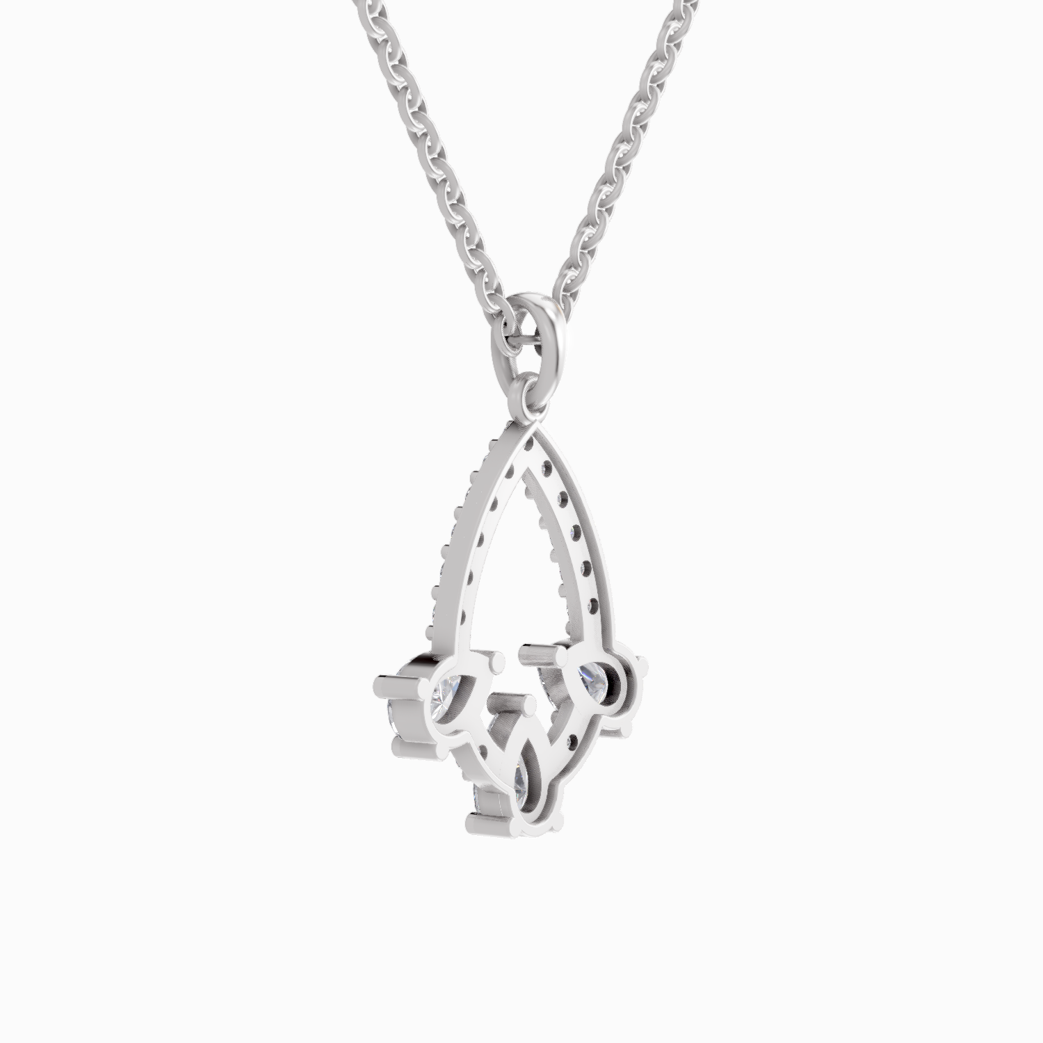 1.47 Carat Pear Shaped 14K - White Gold