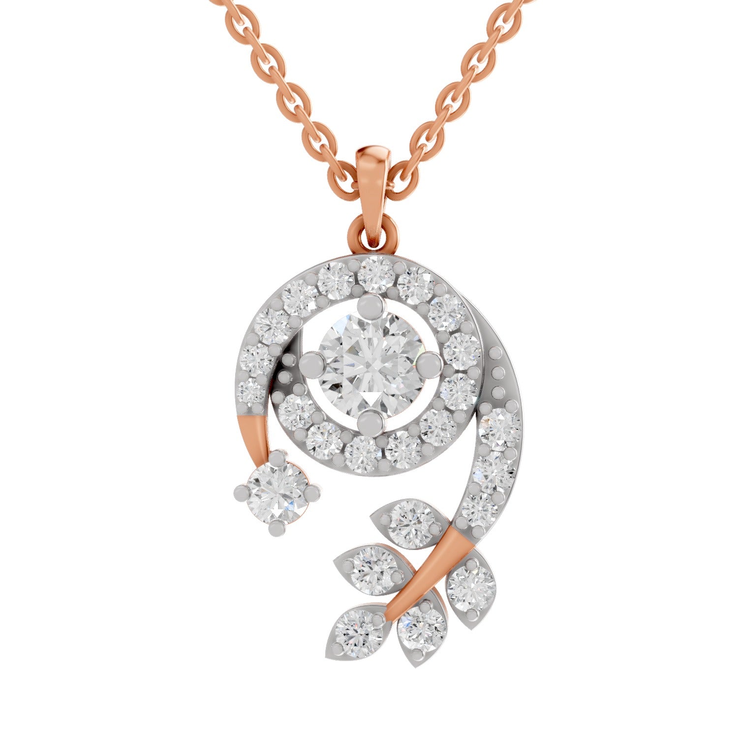 Majestic Leaf Diamond Necklace