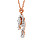 1.72 Carat Diamond Spiral and Leaf Pendant Necklace 14K - Rose Gold