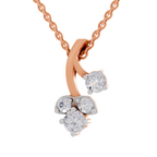 1.1 Carat Trinity Marquise Diamond Pendant Necklace 14K - Rose Gold