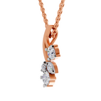 1.1 Carat Trinity Marquise Diamond Pendant Necklace 14K - Rose Gold