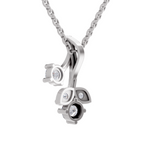 1.1 Carat Trinity Marquise Diamond Pendant Necklace 14K - White Gold