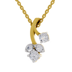 1.1 Carat Trinity Marquise Diamond Pendant Necklace 14K