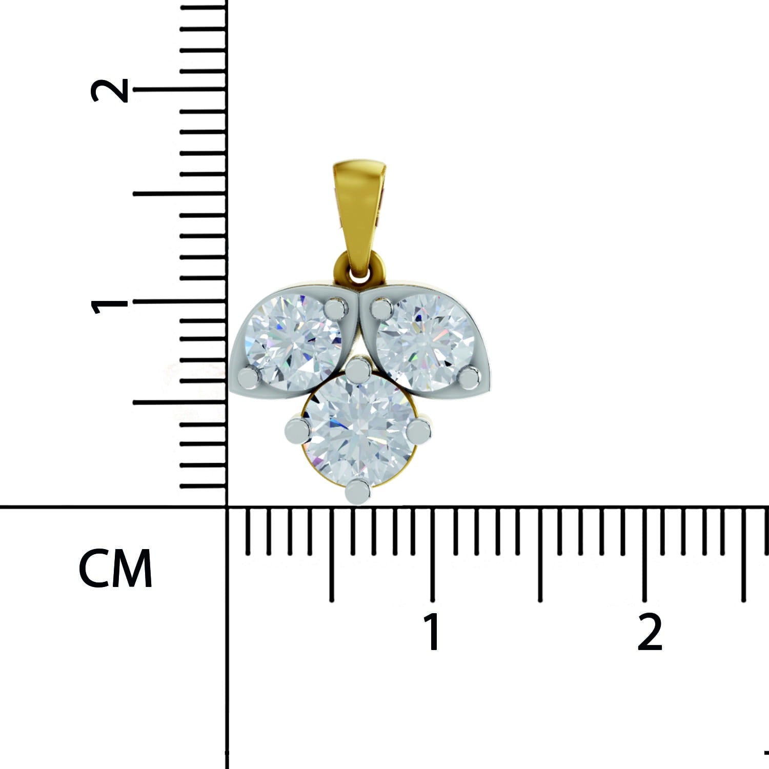 Timeless Three-Stone Diamond Necklace