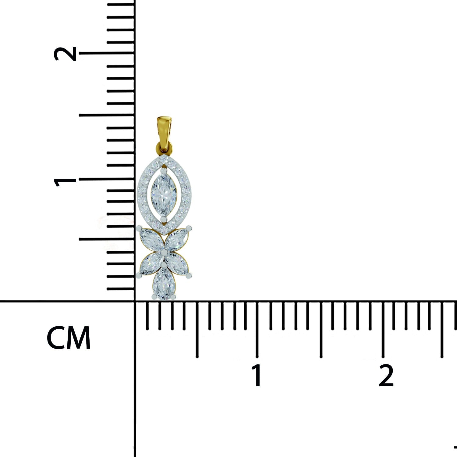 Regal Marquise Floral Diamond Necklace