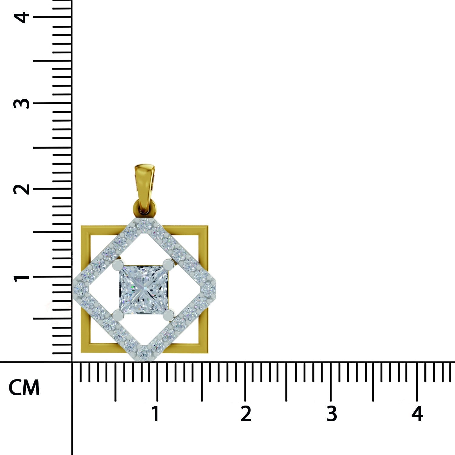 Radiant Princess-Cut Diamond Necklace