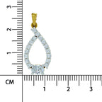 Stunning Teardrop Halo Diamond Necklace