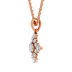 0.95 Carat Diamond Bloom Pendant Necklace 14K - Rose Gold