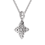 0.95 Carat Diamond Bloom Pendant Necklace 14K - White Gold
