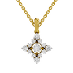 0.95 Carat Diamond Bloom Pendant Necklace 14K