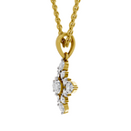 0.95 Carat Diamond Bloom Pendant Necklace 14K