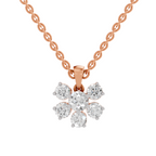 3.08 Carat Celeste Bloom Diamond Pendant Necklace 14K - Rose Gold