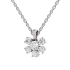 3.08 Carat Celeste Bloom Diamond Pendant Necklace 14K - White Gold