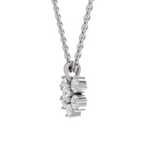 3.08 Carat Celeste Bloom Diamond Pendant Necklace 14K - White Gold