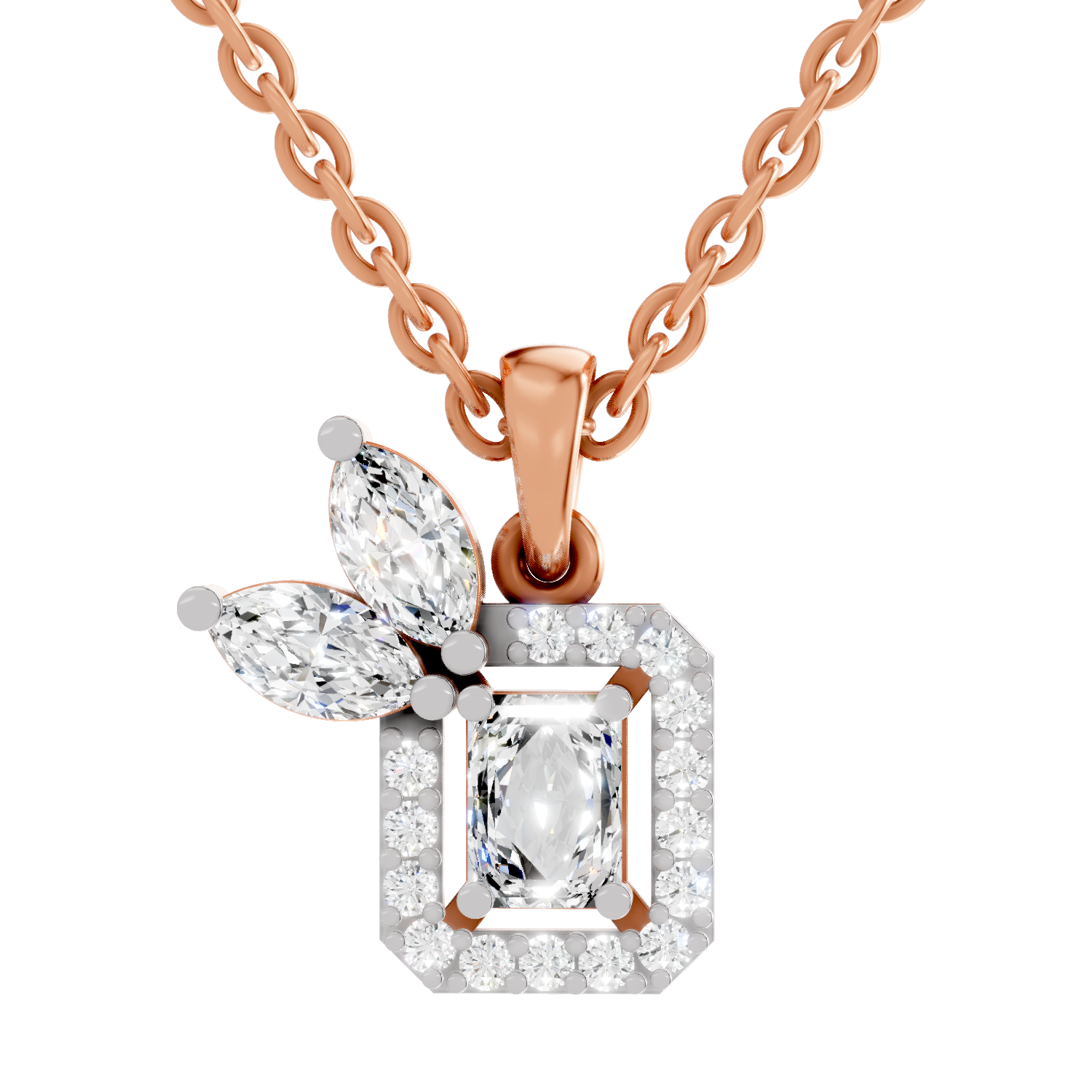 0.96 Carat Eternal Grace Pendant Necklace 14K - Rose Gold