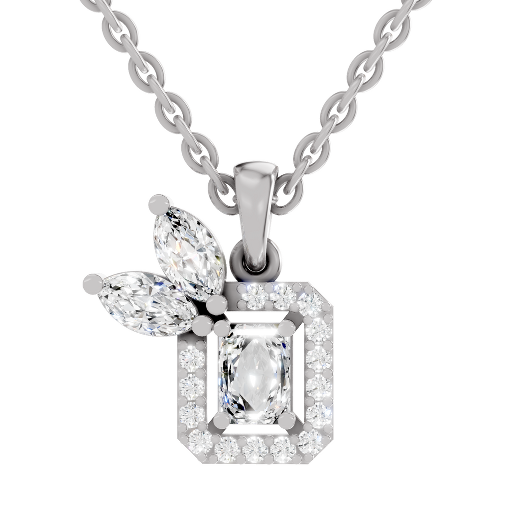 0.96 Carat Eternal Grace Pendant Necklace 14K - White Gold