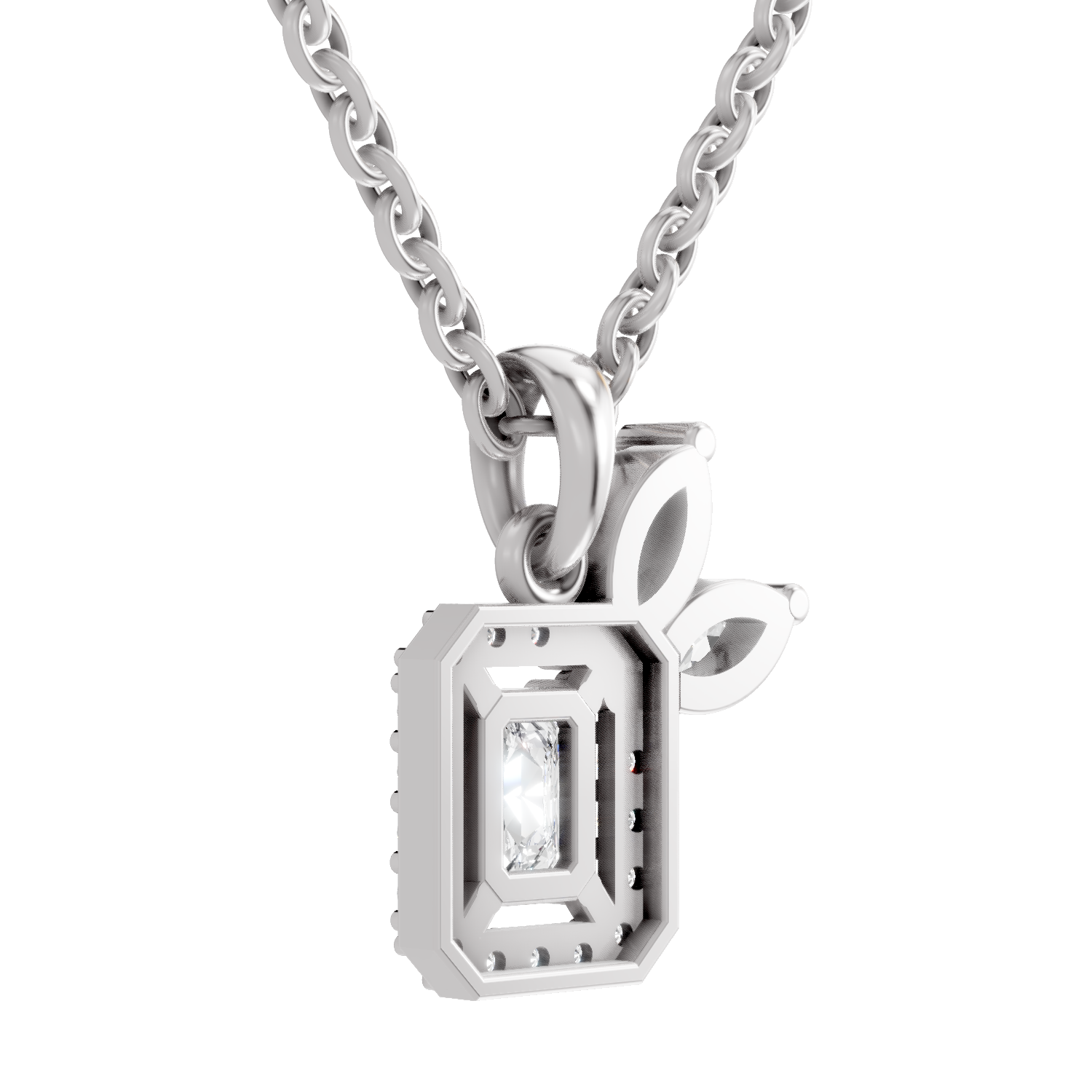0.96 Carat Eternal Grace Pendant Necklace 14K - White Gold