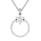 0.86 Carat Diamond Orbit Pendant Necklace 14K - White Gold
