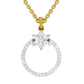 0.86 Carat Diamond Orbit Pendant Necklace 14K