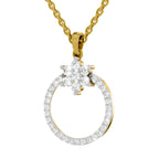 0.86 Carat Diamond Orbit Pendant Necklace 14K