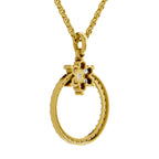 0.86 Carat Diamond Orbit Pendant Necklace 14K