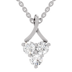 1.2 Carat Trinity Spark Pendant Necklace 14K - White Gold