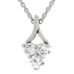 1.2 Carat Trinity Spark Pendant Necklace 14K - White Gold