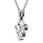 1.2 Carat Trinity Spark Pendant Necklace 14K - White Gold