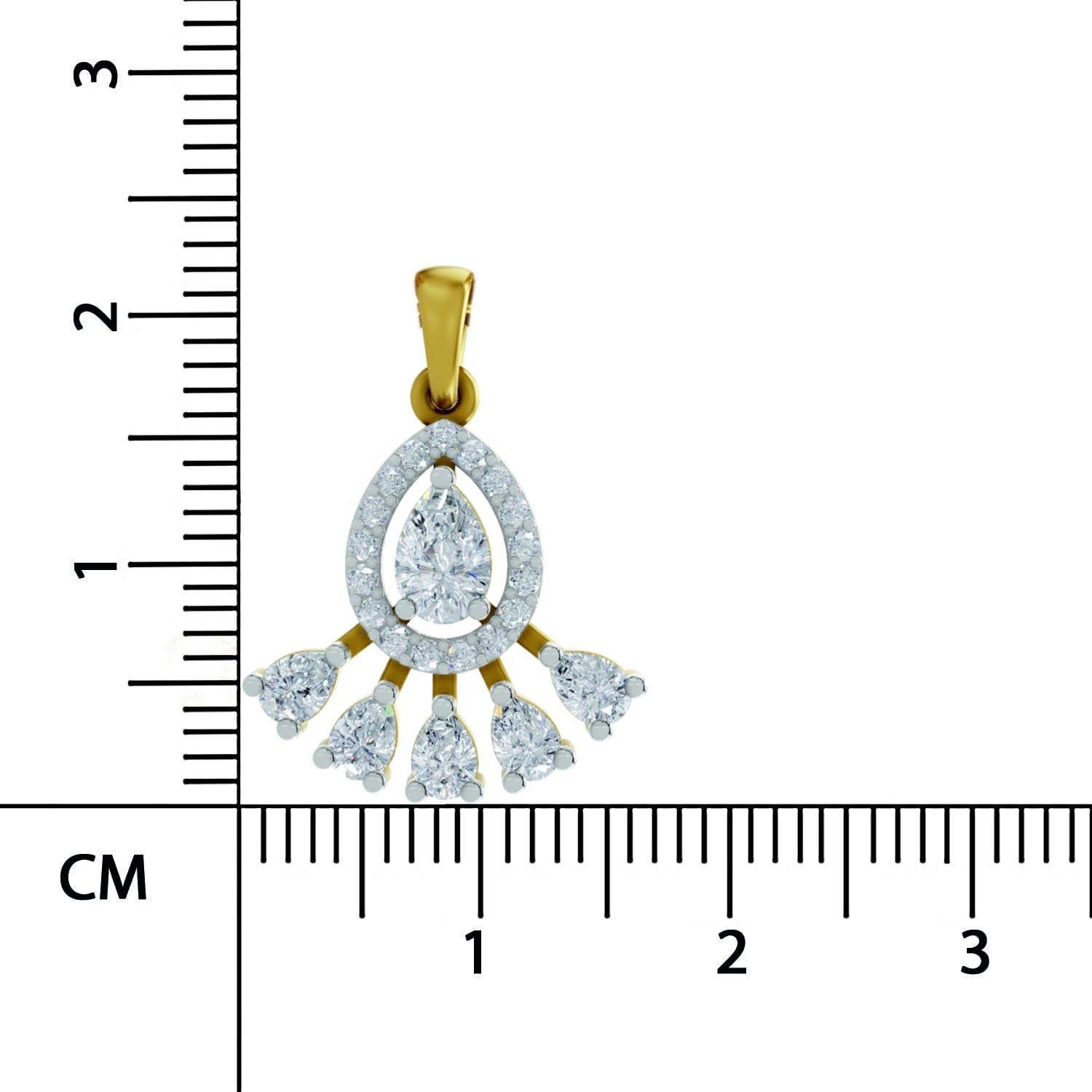 Majestic Pear Cluster Diamond Necklace