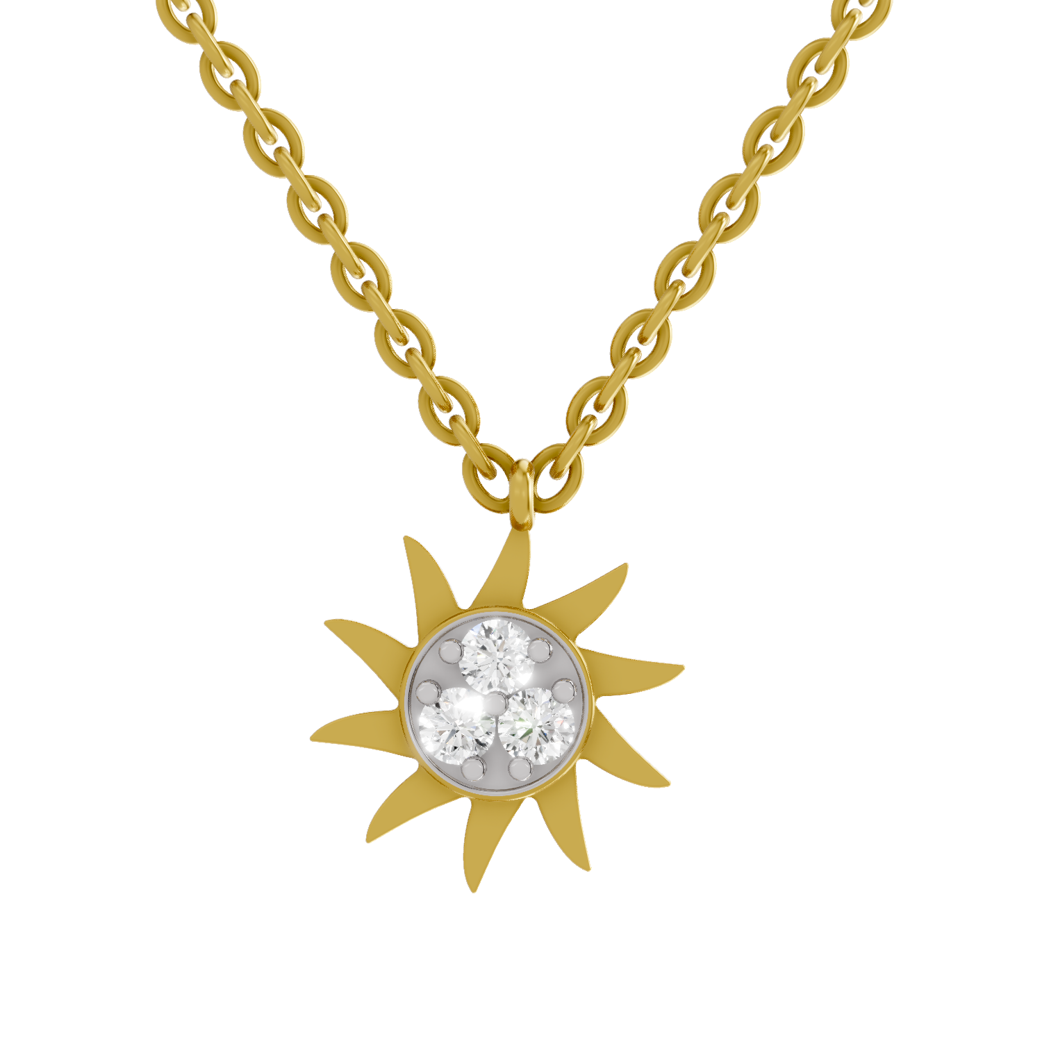 0.18 Carat 14K Gold Round Pendant