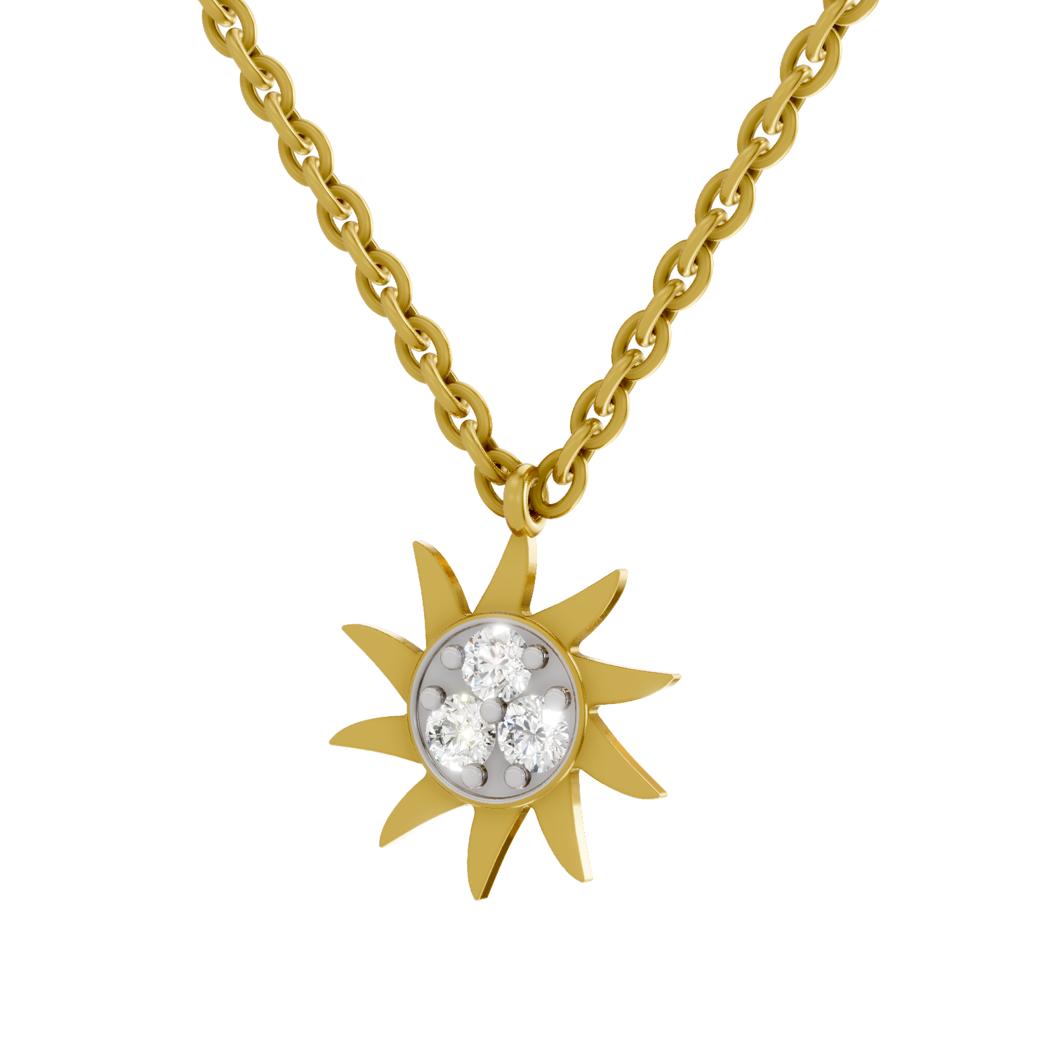 0.18 Carat 14K Gold Round Pendant